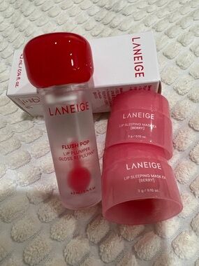 LANEIGE Limited Edition-Flush Pop Lip Plumper & Lip Sleeping Mask